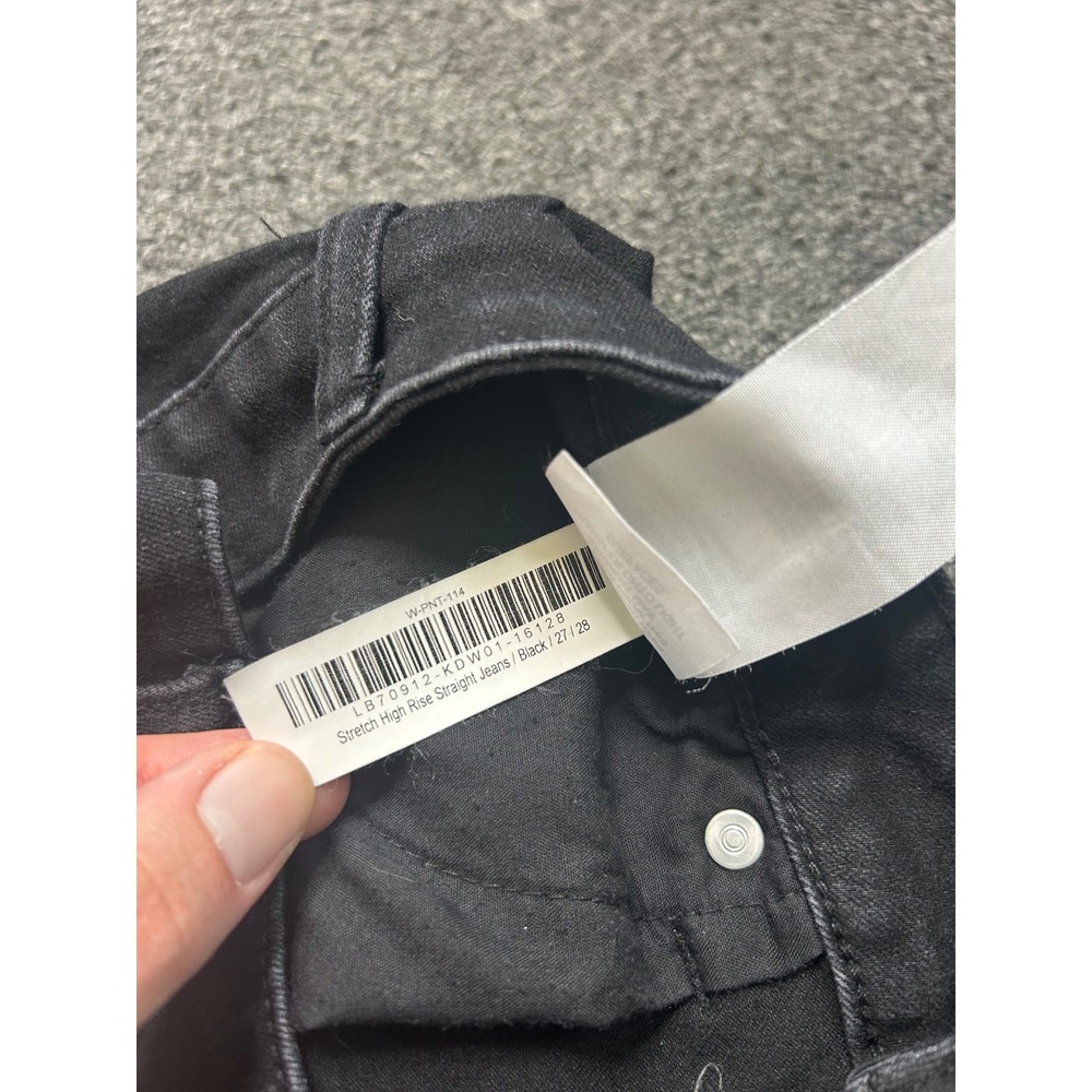 Quince Stretch High Rise Straight Jeans Black Womenss 27x27 High Rise Classic - Picture 7 of 8